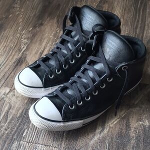 Converse Black Leather Sneakers